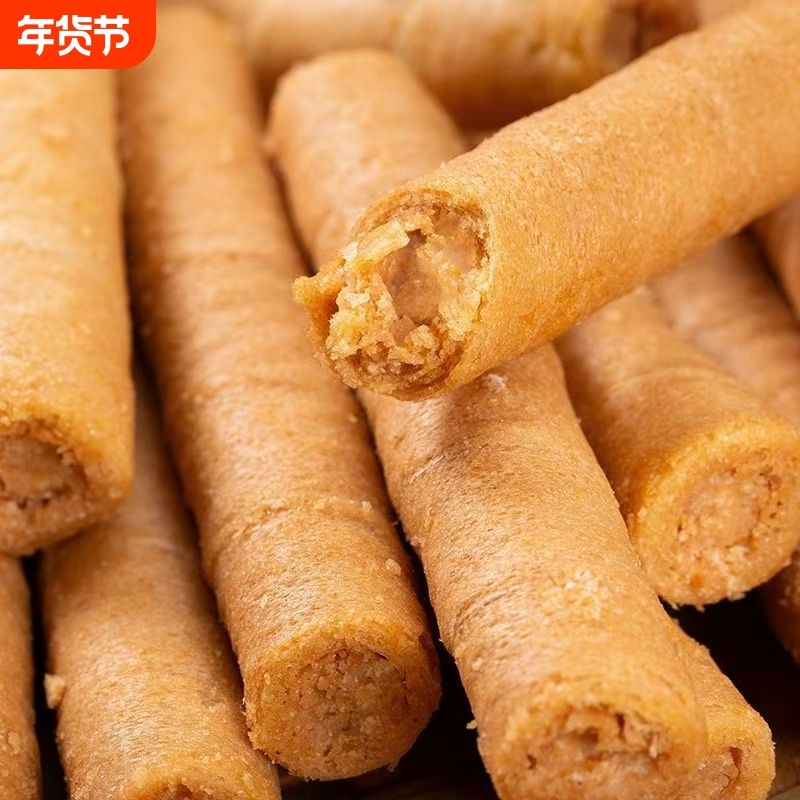 花生蛋卷酥25g夹心蛋卷花生味饼干糕点小吃儿童学生宿舍休闲零食