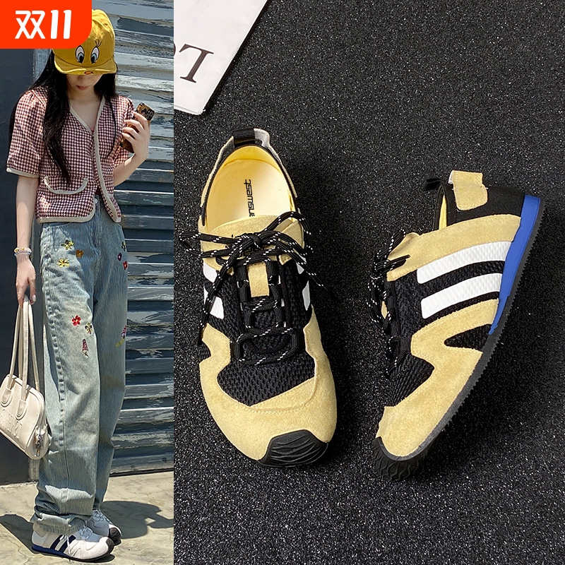 Jeanswest/真维斯运动鞋情侣女老爹鞋百搭板鞋