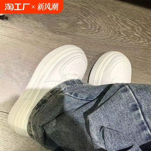 R．Jstory/热嘉赵露思松糕厚底休闲潮流耐磨增高校园百搭小白鞋