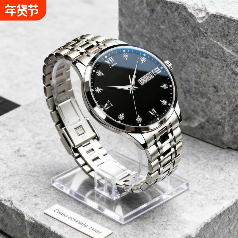 瑞士同款青少年初高中学生手表男款简约潮流全自动机械防水石英表