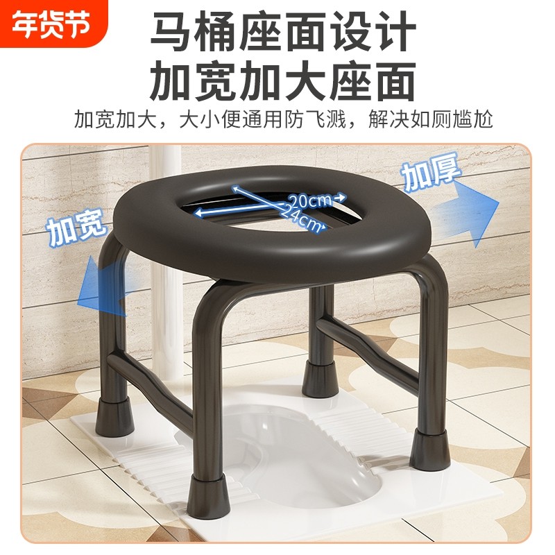老人坐便椅孕妇坐便器家用简易移动马桶椅便携式蹲便器改座便器