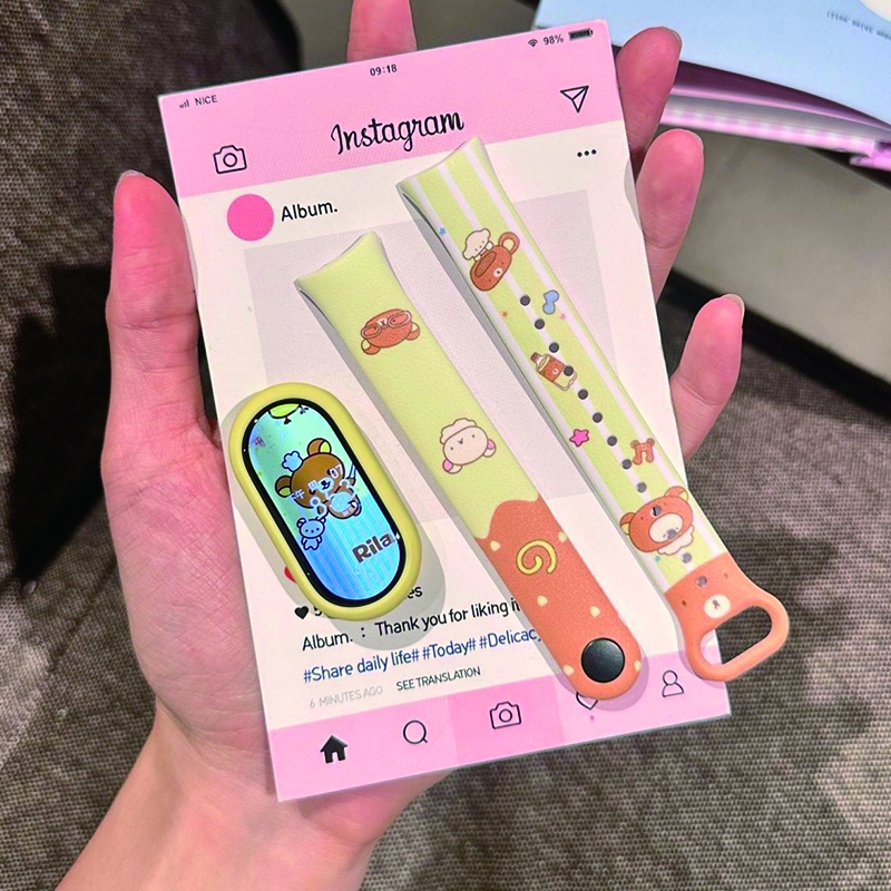 苹带手环可爱印花表带