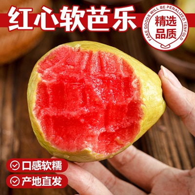 广西红心芭乐水果新鲜包邮红心番石榴胭脂红草莓芭乐5斤软糯整箱