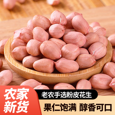 产地粉皮花生5斤头茬新货无硫无添加颗粒均匀生吃煲汤白沙花生