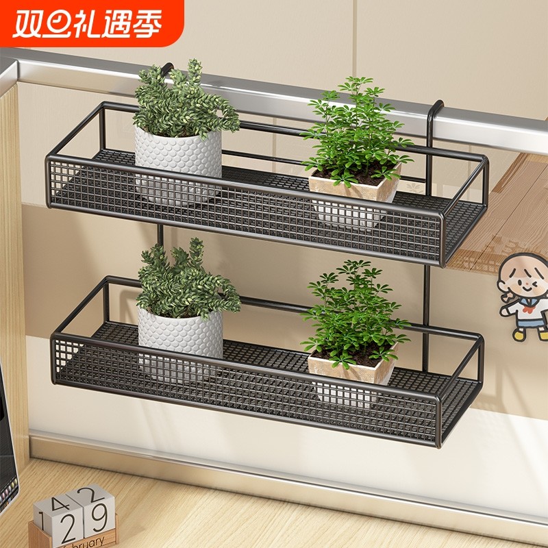 办公桌挂篮桌面整理架工位屏风隔板悬挂置物架办公用品杂物储物筐