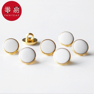 钮扣女士百搭时 纽扣 珍珠AB1SQ0 外套圆形针织衫 小纽扣上衣开衫