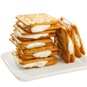 芭米厚乳蔓越莓牛扎饼干夹心饼干300g箱网红追剧解馋办公室小零食