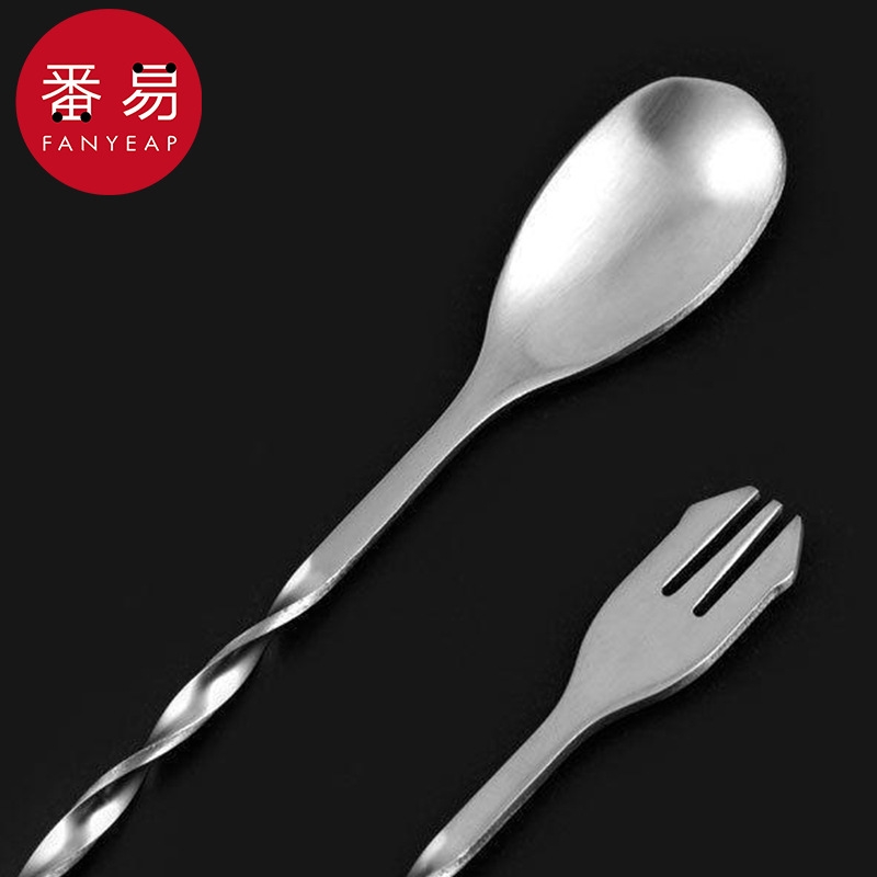 勺子/吧勺AA1sn0-长柄鸡尾酒调酒棒奶茶搅拌勺咖啡多功能勺子