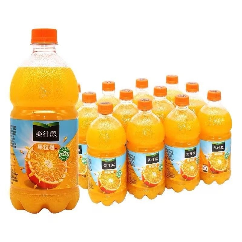 可口可乐美汁源果粒橙官方正品750ml瓶整箱果味橙汁饮料瓶装