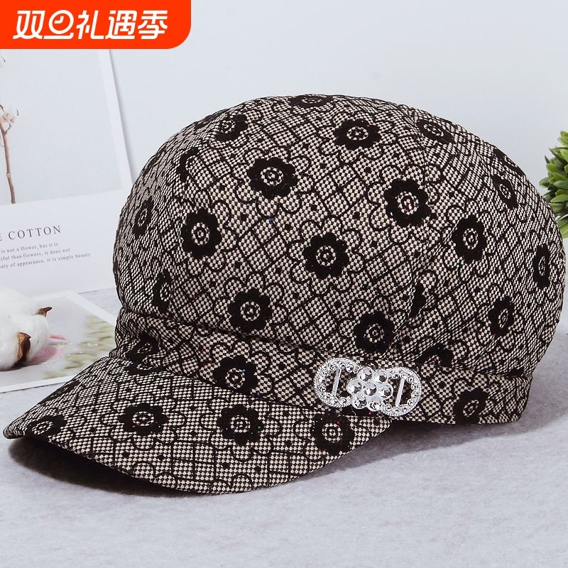 老人帽子中老年女春夏秋季四季贝雷帽妈妈婆婆时装帽户外出游新款