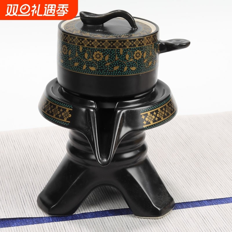 懒人石磨茶具套装陶瓷家用防烫旋转自动功夫茶杯泡茶壶盖整套中式
