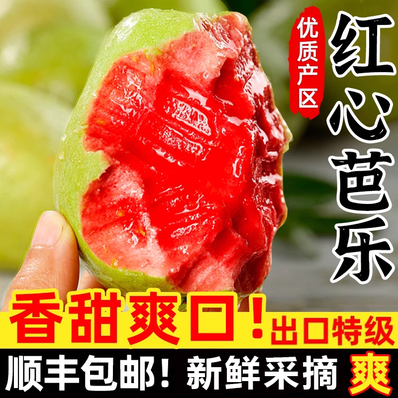 新鲜芭乐红心软糯奶油芭乐低糖西瓜胭脂番石榴水果应季整箱包邮