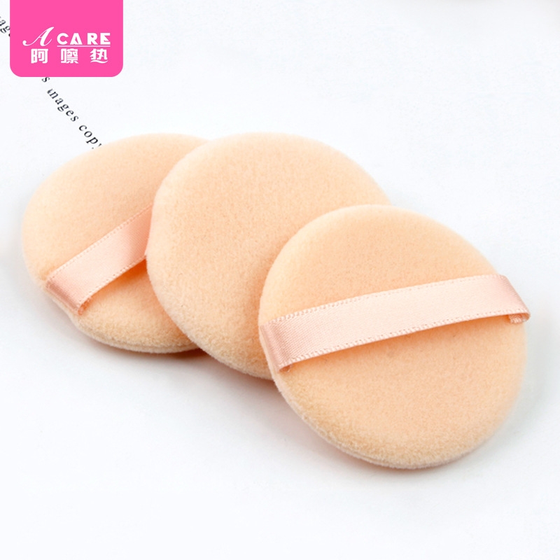 粉扑/植绒AB1sl001-带绒散粉蜜粉圆形双绒面迷你小号粉方形粉饼定