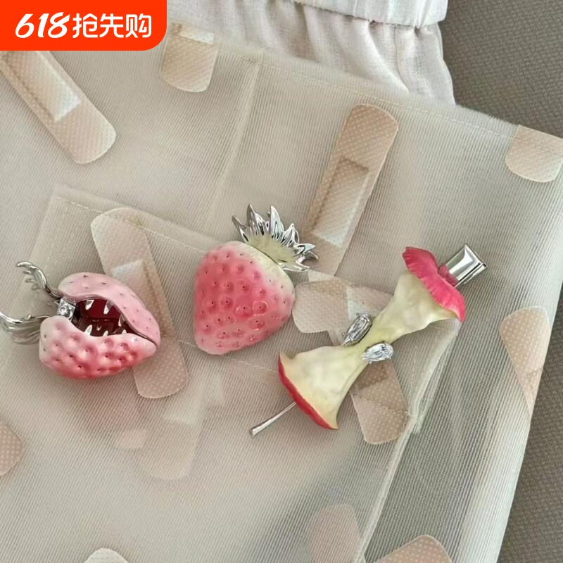 苹果核发夹发卡发饰设计师款礼物春夏新品可爱甜美樱桃