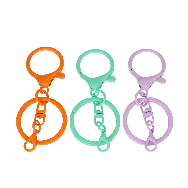 COLOR LACQUERED ZINC ALLOY BULB BUCKLE SMALL 8 LOBSTER BUCKLE FOUR-PIECE SET OF KEYCHAINS DIY ACCESSORIES ACCESSORIES DOLL BUCKLES