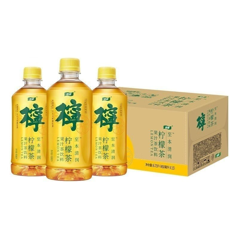 怡宝至本清润柠檬茶450ml×15瓶装夏季解渴消腻美味好喝GD