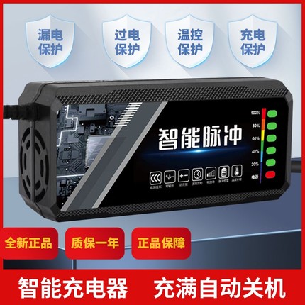 电动车充电器电瓶48v12ah60v20a72v适用于爱玛三轮铅酸石墨烯超威