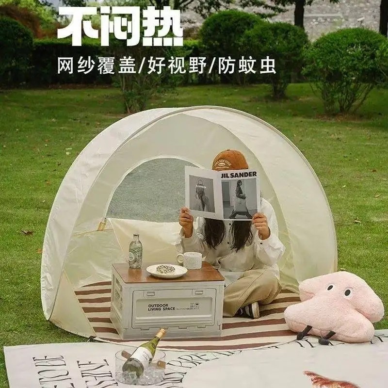 韩国ins便携式儿童帐篷户外露营野餐一秒速开帐篷海边沙滩遮阳篷