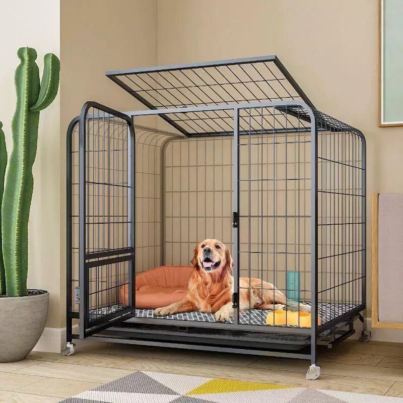 狗笼子狗笼小型中型犬家用室内带厕所加粗加固比熊金毛宠物笼围栏