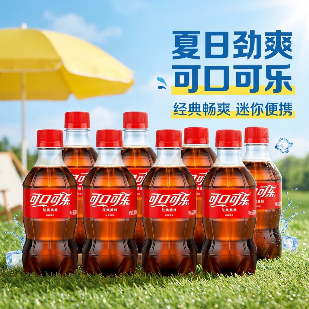 可口可乐含糖无糖300ml小瓶批发图片
