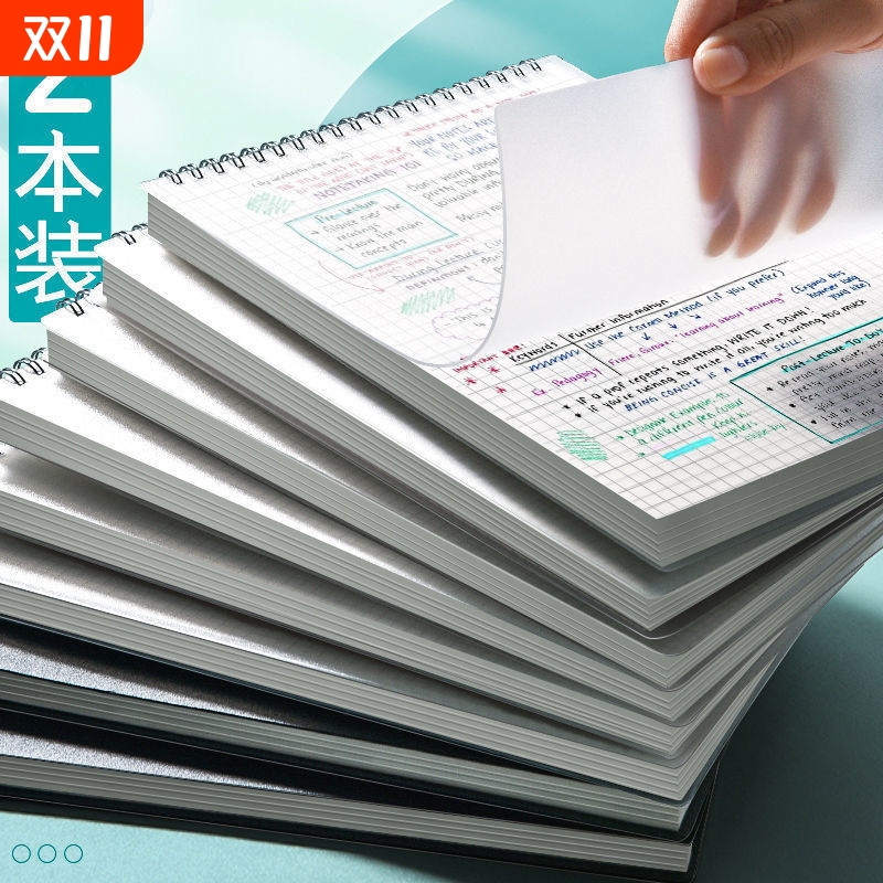 上翻PP线圈笔记本子简约本