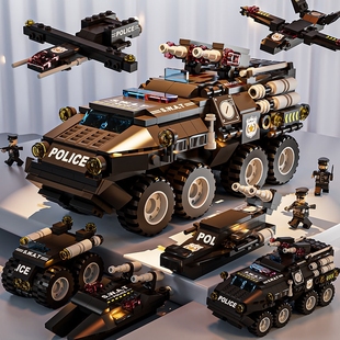 兼容乐高2026年新款特警运兵车积木男孩子拼装玩具6岁以适用乐高