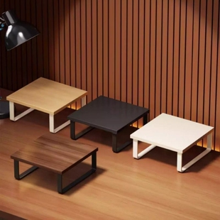 显示器增高架办公室电脑台式机垫高底座收纳架桌面屏幕支架白色