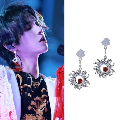 华晨宇2023火星演唱会同款耳环向阳而生可爱小花耳饰耳环精致礼物