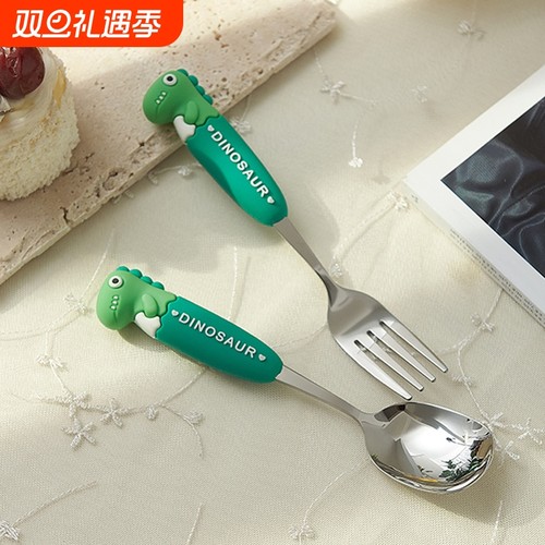 卡通儿童勺子食品级不锈钢