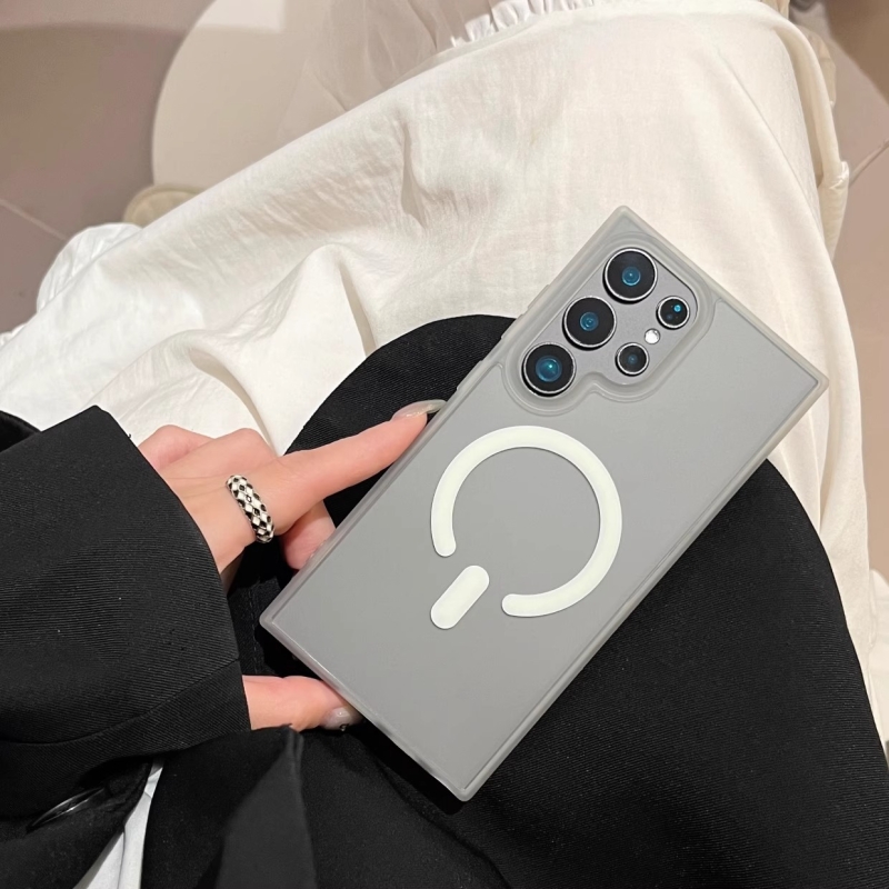 MagSafe磁吸适用三星S25Ultra手机壳S25Plus肤感磨砂24plus防摔s23fe简约三星GalaxyS23全包新款透明保护套