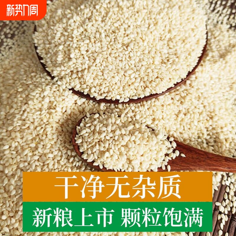 精选去皮芝麻仁生白芝麻仁水洗无沙免洗即食农家新货新鲜食用当季