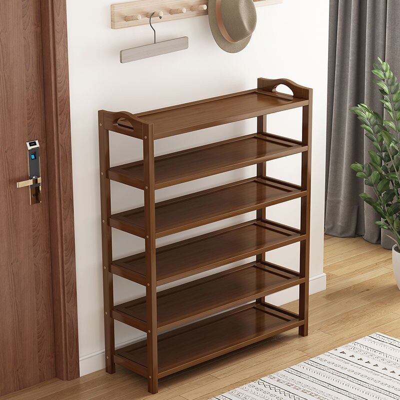 简易楠竹鞋架玄关家门口窄缝多层分隔鞋子收纳架宿舍阶梯式鞋架子