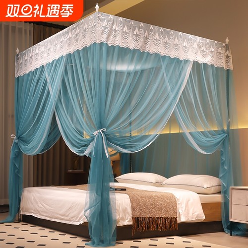 三开门蚊帐防蚊加密加厚