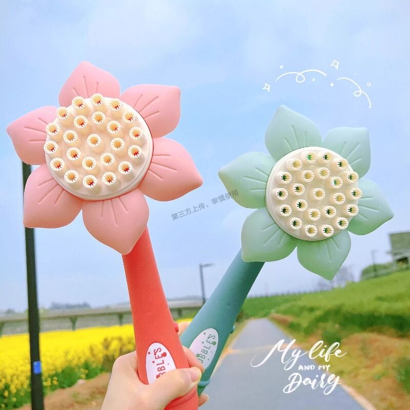 网红爆款泡泡枪40孔吹泡泡机儿童手持火箭筒全自动吹泡泡女孩玩具