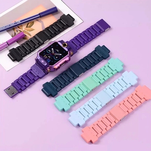 Q1A Z5A儿童Z6S磁扣非原装 Z6pro旗舰品质Q2A Z6通用Q1R Q2A 适用小天才电话手表Z9表带磁吸闪扣Z8A