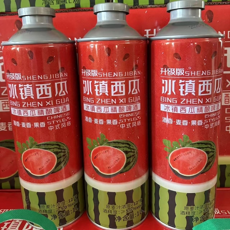 1L瓶装啤酒冰镇西瓜乌格中式精酿啤酒果味风味果啤微醺整箱