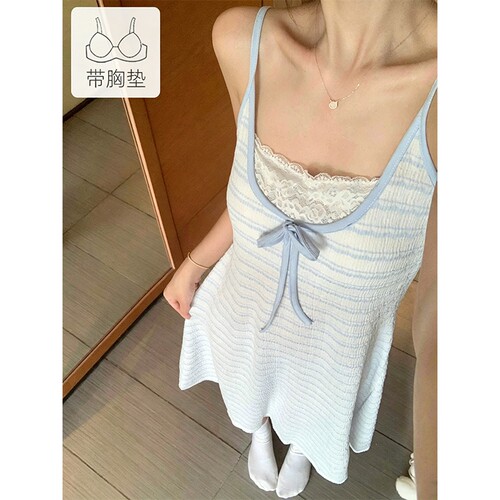 【轻薄透气】夏季吊带女士睡衣裙