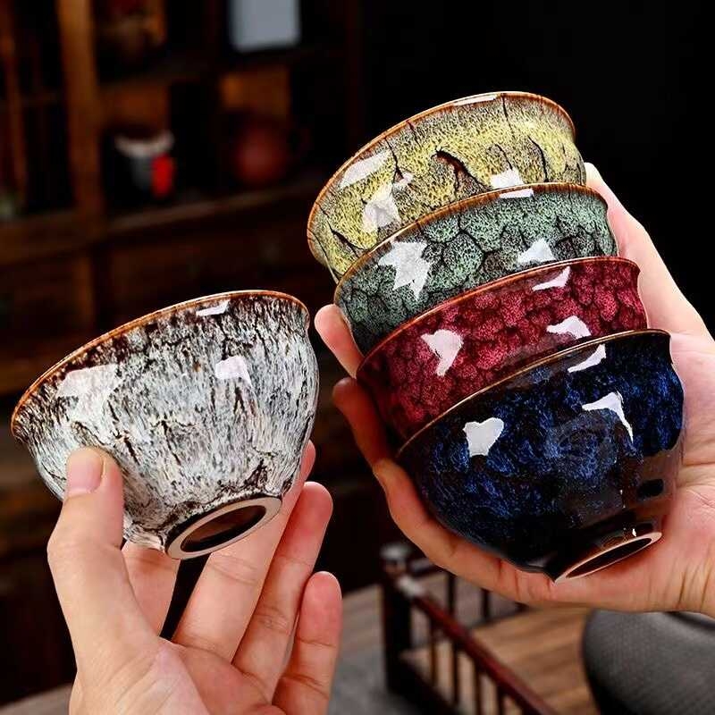 随手礼窑变活动五行杯建盏