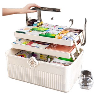 多层药箱家庭装家用大容量医药箱药物收纳盒药品收纳箱医疗箱折叠