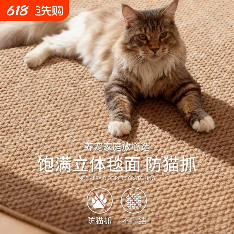 菠萝圈地毯茶几毯客厅卧室飘窗剑麻日式榻榻米垫加厚地垫阳台床边