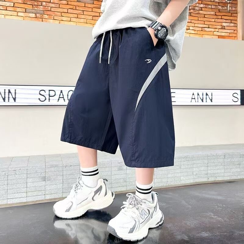 男童裤子夏季2026新款夏装中大童薄款七分裤儿童运动短裤休闲炸街