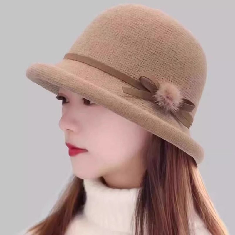 女士渔夫帽秋冬保暖百搭盆帽