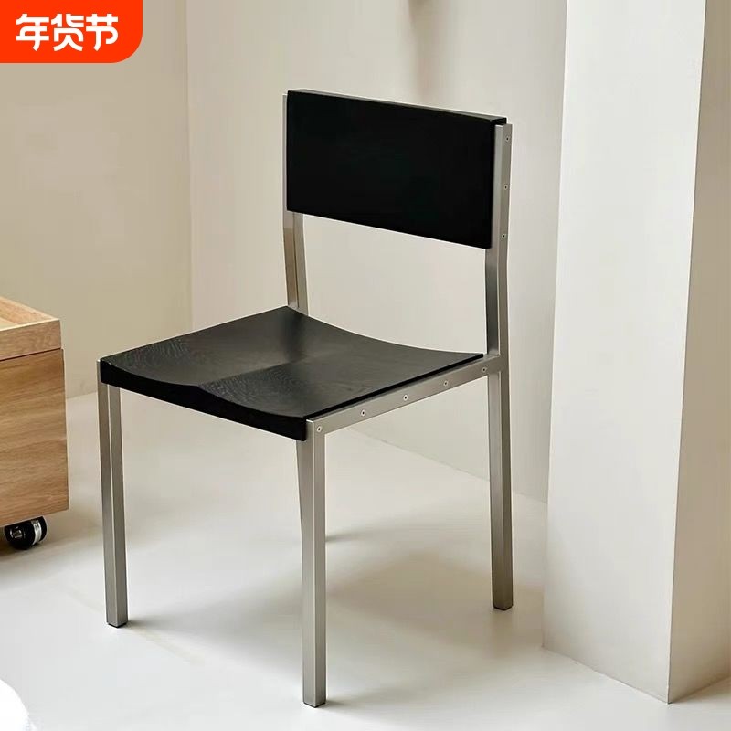 意式实木餐椅不锈钢轻奢包豪斯设计师pipi椅餐厅餐桌椅家用岛台椅,住宅家具,餐椅,淘宝优惠券,粉丝福利购,淘宝优惠卷