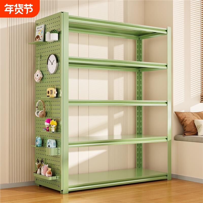 置物架多层落地收纳架家用儿童书架一体靠墙杂物间货架整理储物架