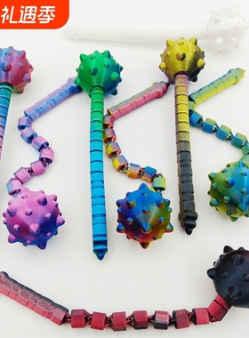 3D打印流星锤创意锤子摆件新款流星锤可随意扭动伸缩拼装儿童玩具