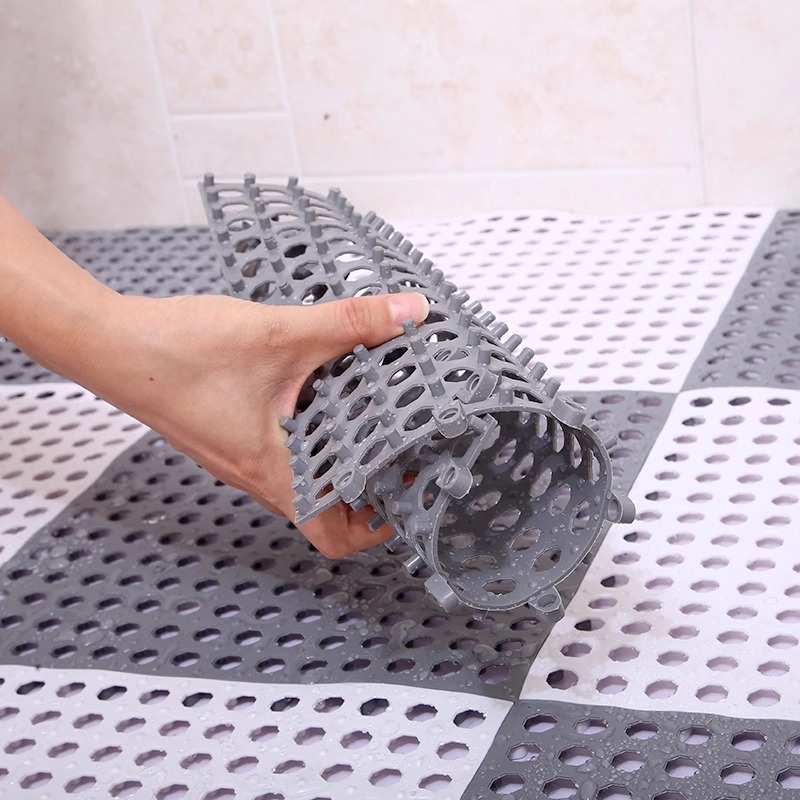 浴室防滑地垫淋浴房垫子卫生间防摔脚垫洗澡间镂空厕所地台贴全铺