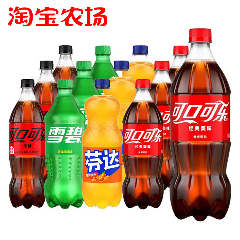 可口可乐888ml*12大瓶雪碧芬达图片