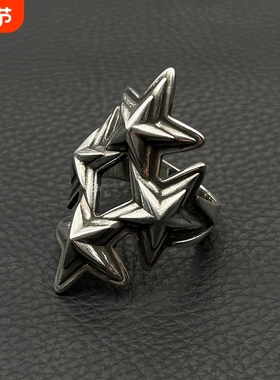 ODEK复古纳瓦霍四叠星戒指cody sanderson风格星星指环男士霸气