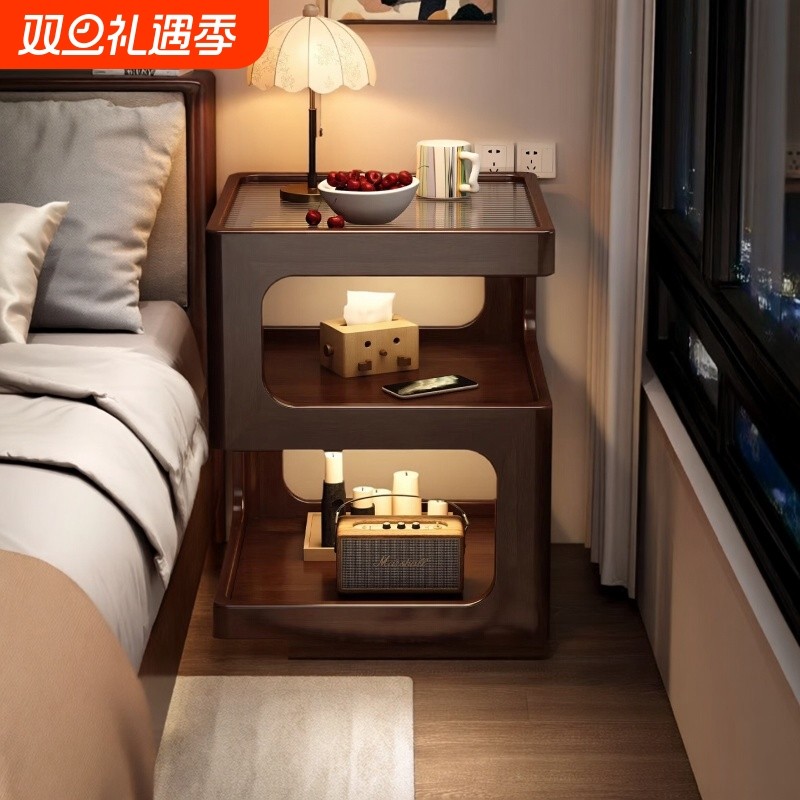床头柜替代品家用卧室创意小型铁艺边柜轻奢高级感床头小边几沙发