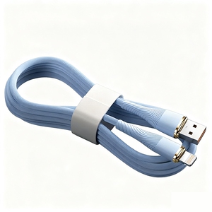 弎希数据线适用苹果iPhone5-14系列压纹蓝线lighting单条1.5米